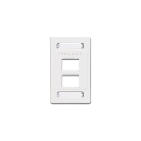 SIEMON 4-PORT FLUSH MOUNT UNLOADED, SINGLE GANG MAX SERIES, LIGHT IVORY 204491